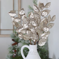Champagne Metallic Mulberry Leaf 15"