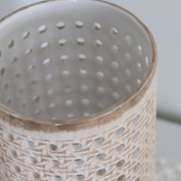 Bamboo Look Ceramic Vase