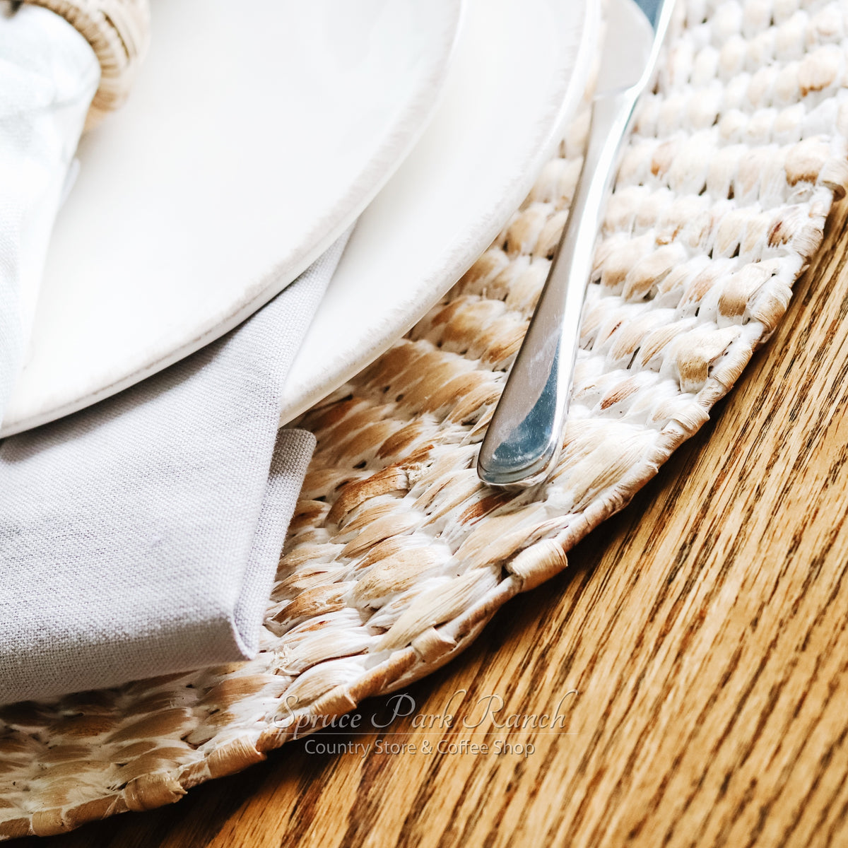 Braided Hyacinth Placemat White