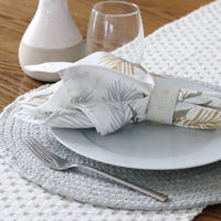 Placemat Essex Round Blue Mist