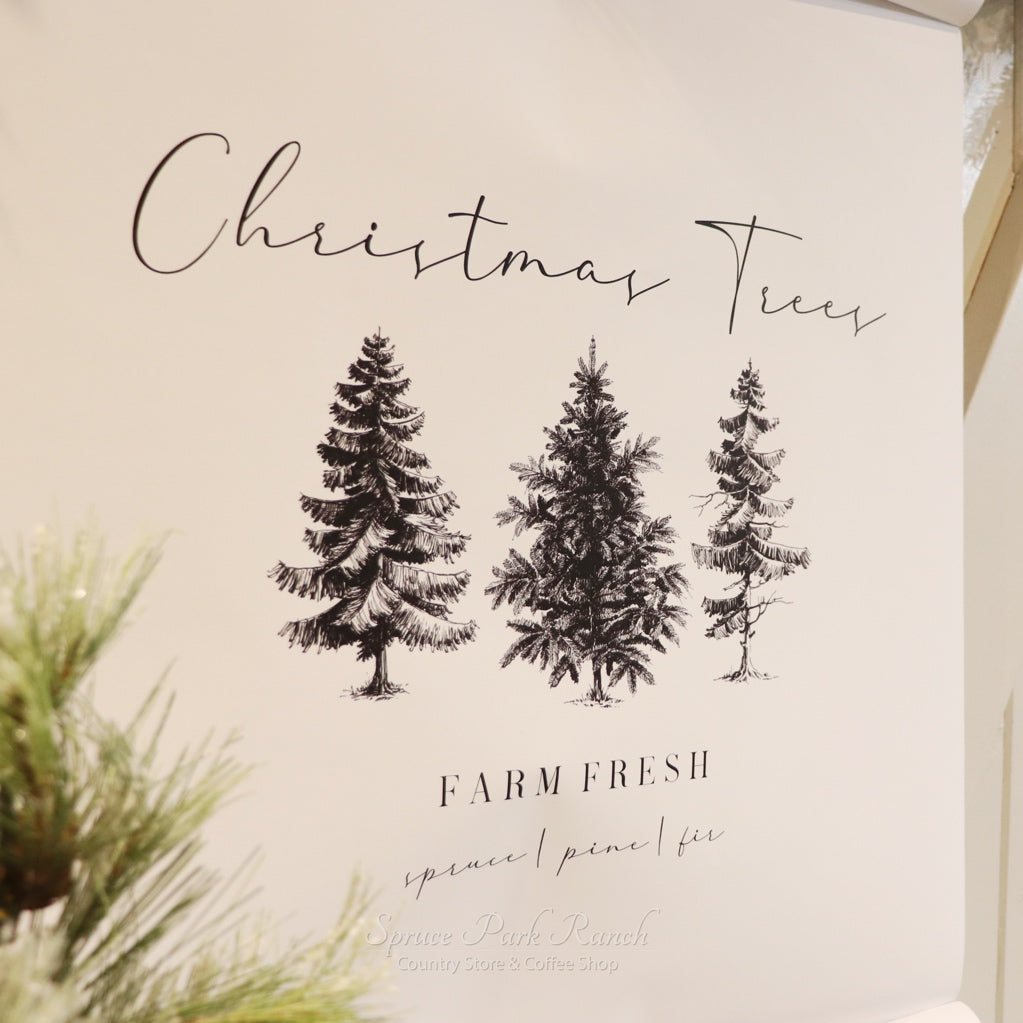 Paper Scroll Christmas Trees Farm Fresh