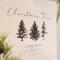 Paper Scroll Christmas Trees Farm Fresh
