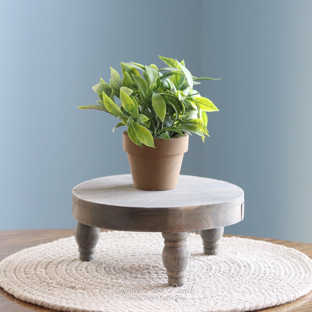Weathered Pedestal Tray Natural