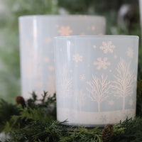 Winter Woods Glass Candle Jar