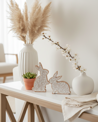 Botanical Resin Bunny Double Sided