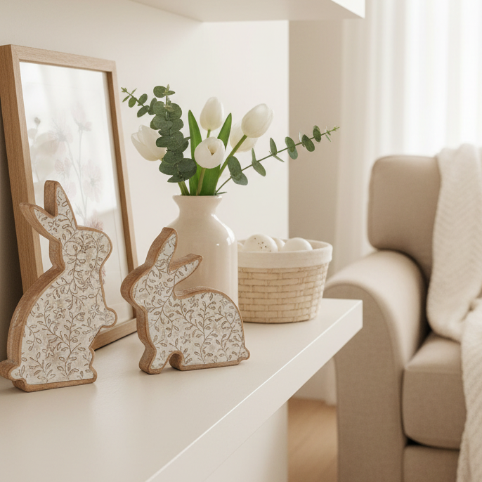 Botanical Resin Bunny Double Sided