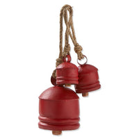 Handmade Classic Artisan Bells Red Set of 3