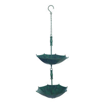 Metal Patina Umbrella Hanging Bird Feeder