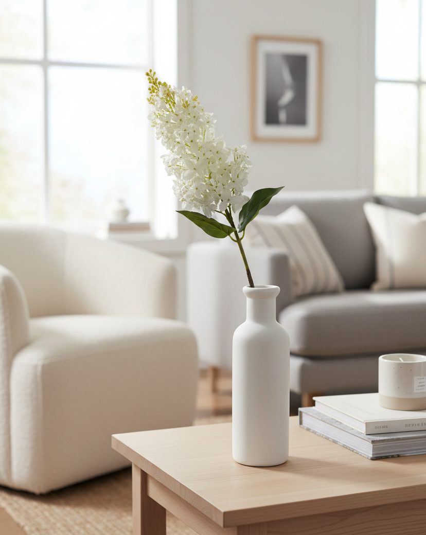 White Lilac Stem 32"