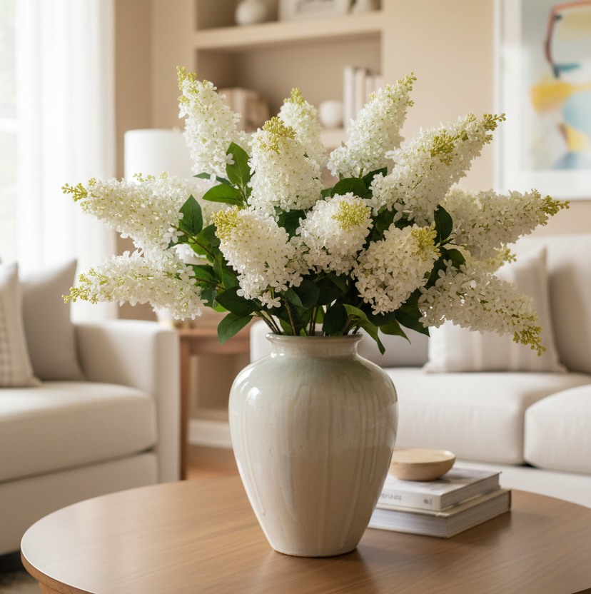 White Lilac Stem 32"