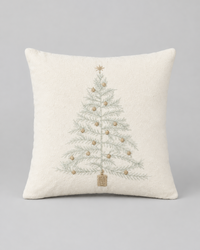 Embroidered Tree Throw Pillow