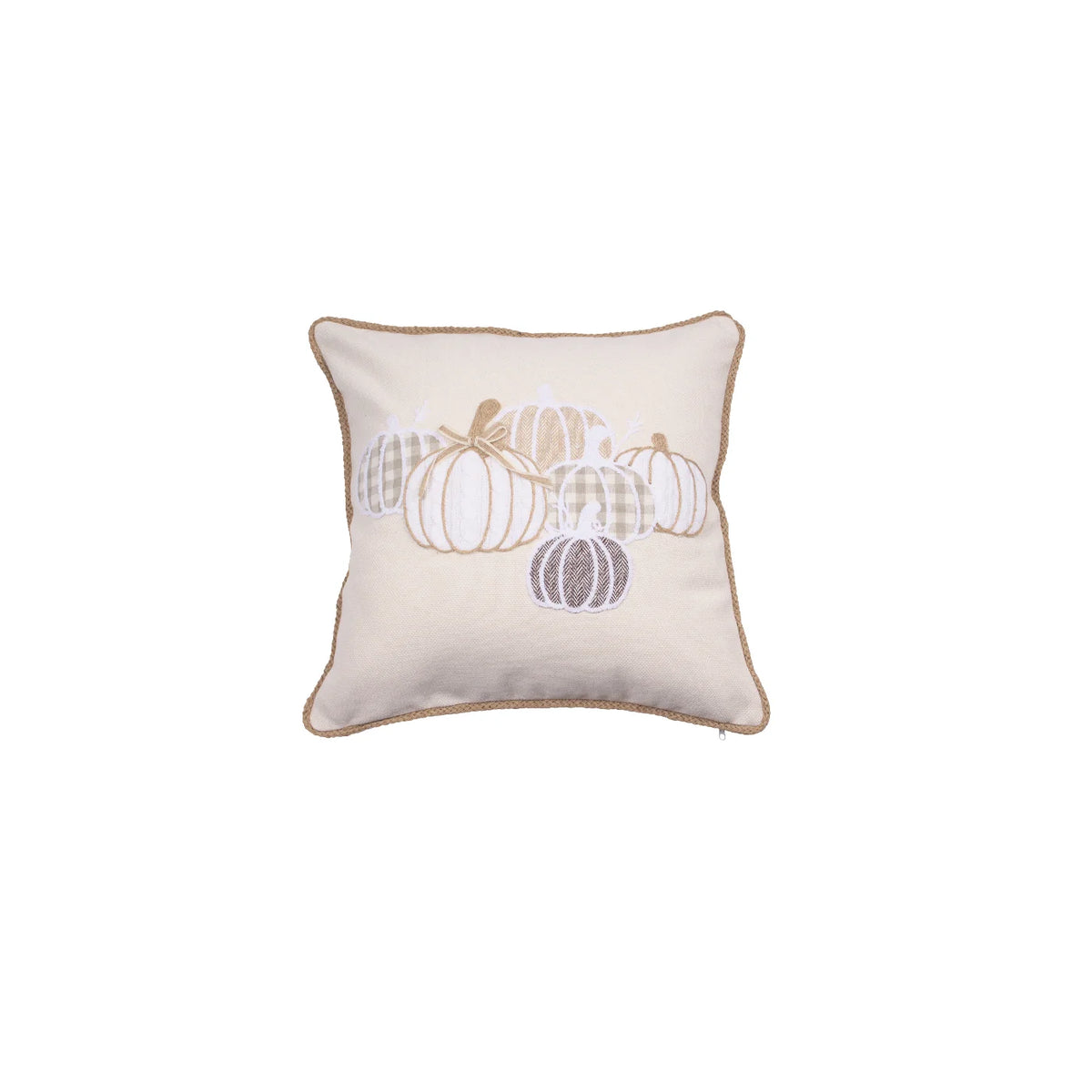 Plaid Pumpkin Throw Pillow