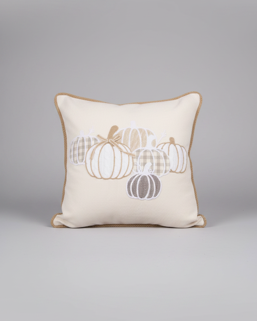 Plaid Pumpkin Throw Pillow