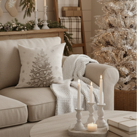Midnight Tree Metallic Throw Pillow