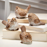 Wood Look Bird Table Decor