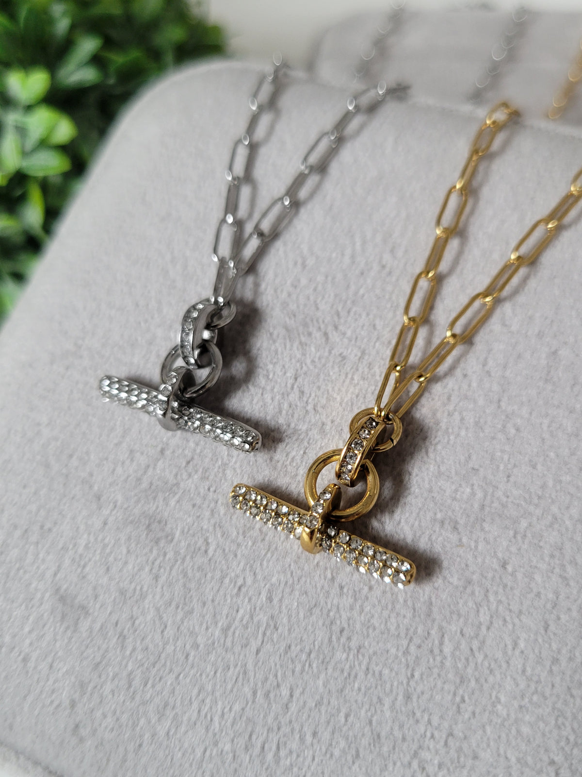 Portofino Sparkle T-Bar Necklace