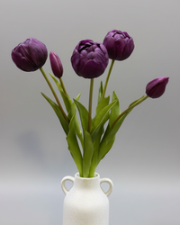 Peony and Tulip Bundle Purple Real Touch 18"