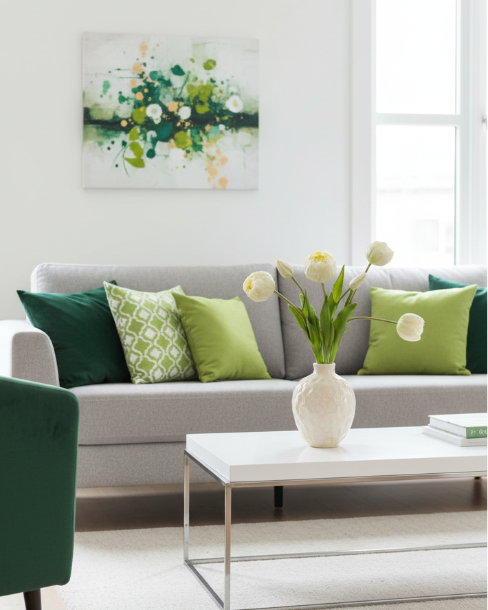 Peony and Tulip Bundle White Real Touch 18"