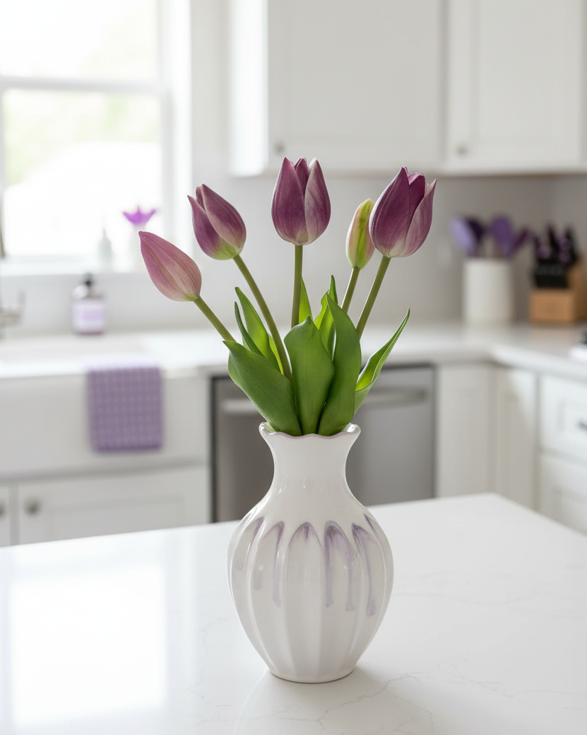 Mini Wild Tulip Bundle Lavender Real Touch 10"