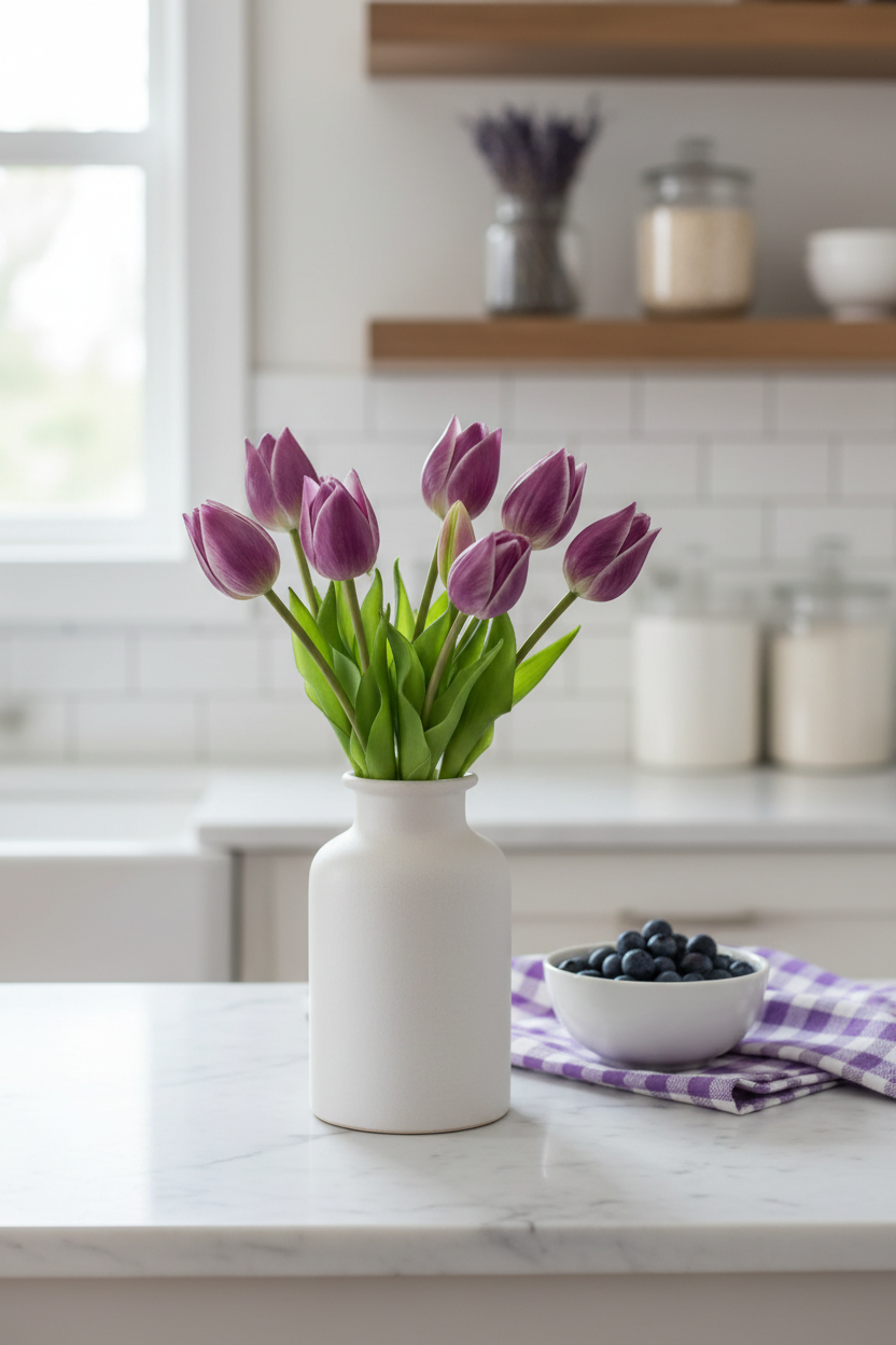 Mini Wild Tulip Bundle Lavender Real Touch 10"