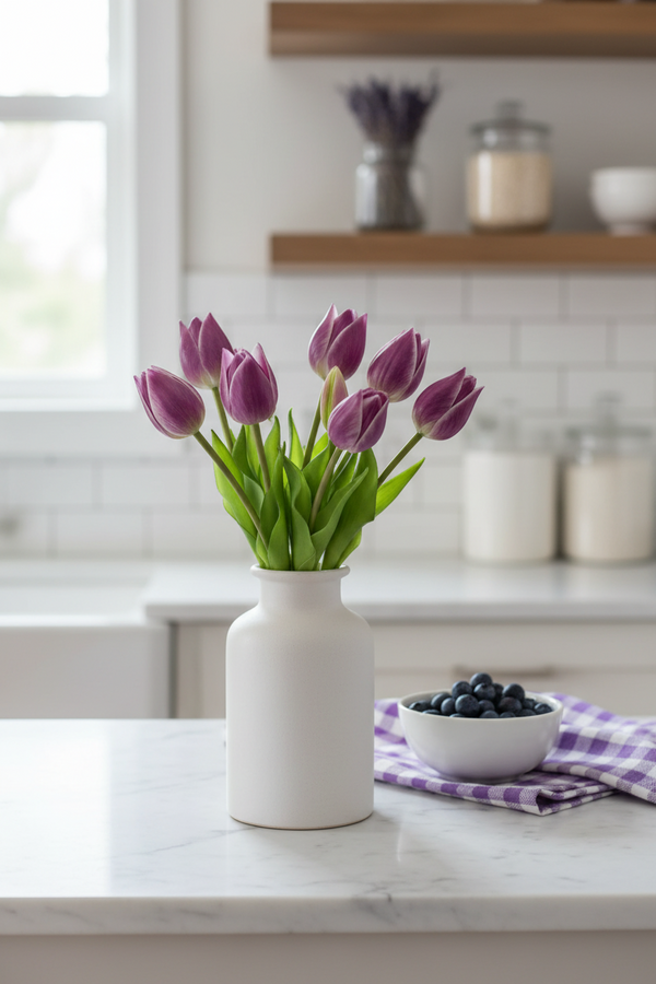 Mini Wild Tulip Bundle Lavender Real Touch 10"