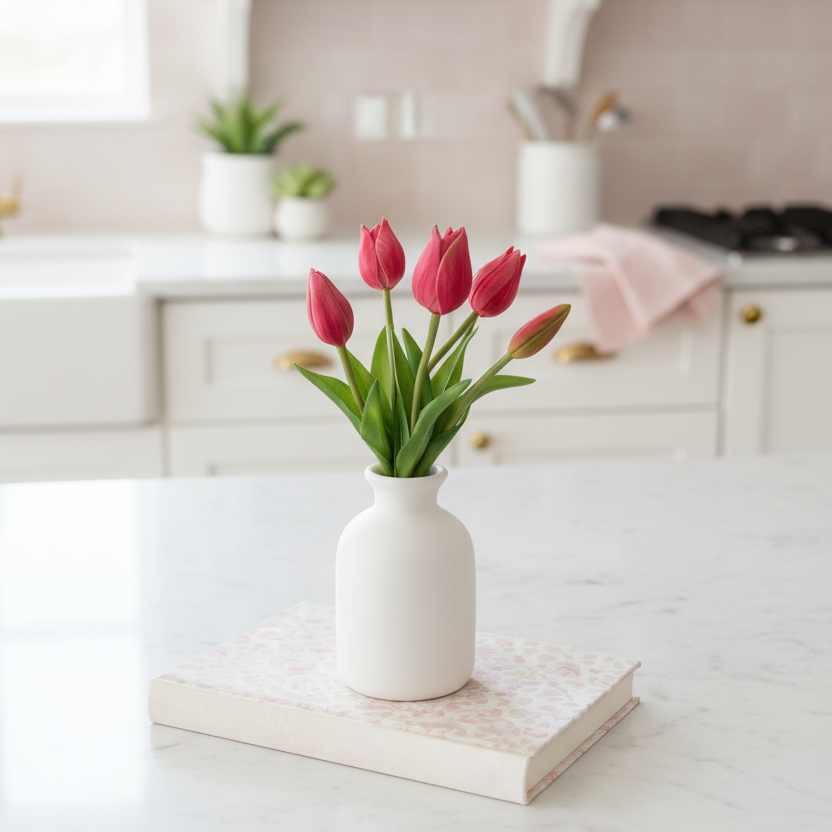 Mini Wild Tulip Bundle Rose Real Touch 10"