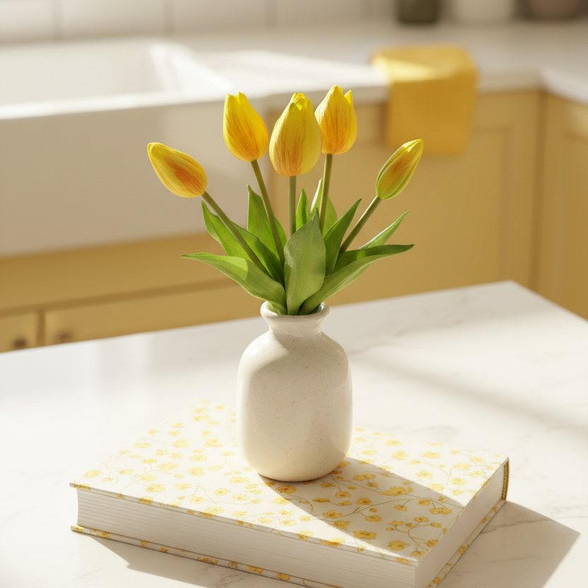 Mini Wild Tulip Bundle Yellow Real Touch 10"