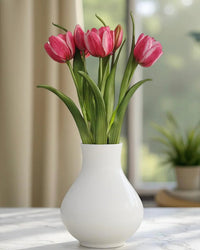 Double Late Tulip Bundle Cotton Candy Real Touch 16.5"