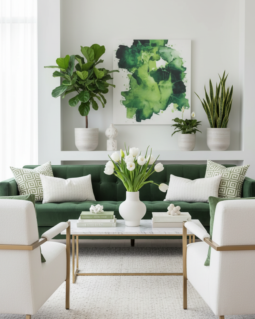 Double Late Tulip Bundle White Real Touch 16.5"