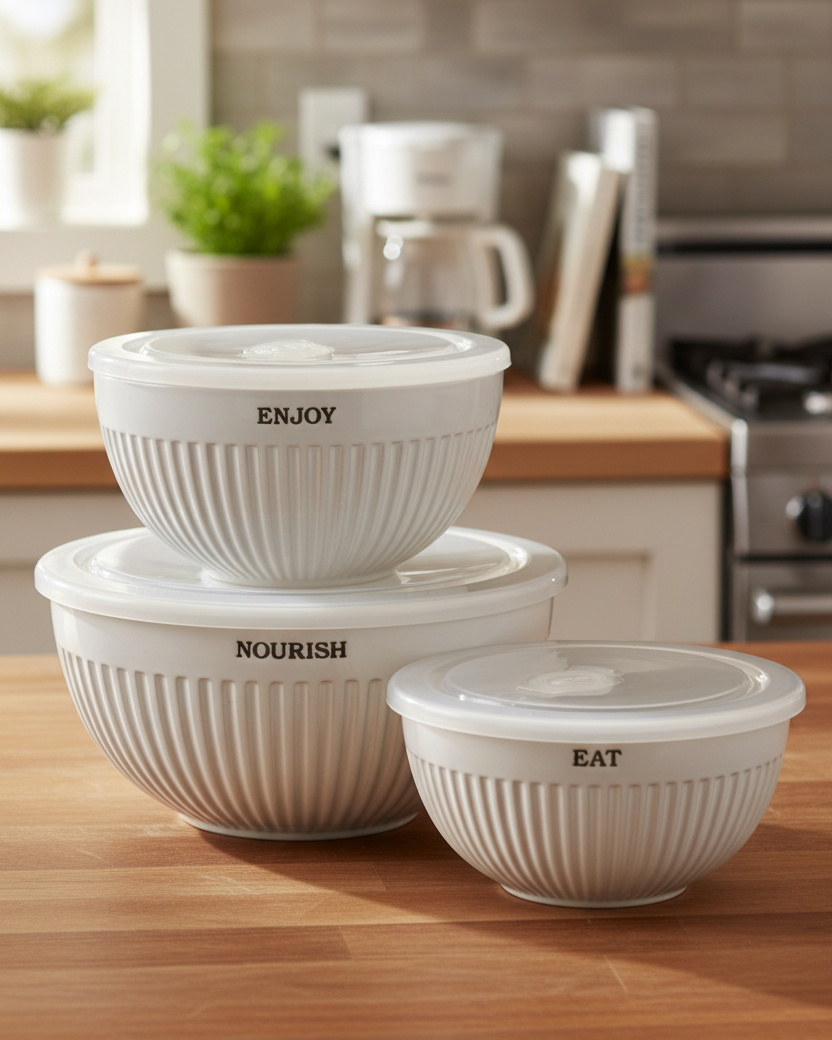 Stoneware Bowl Set of 3