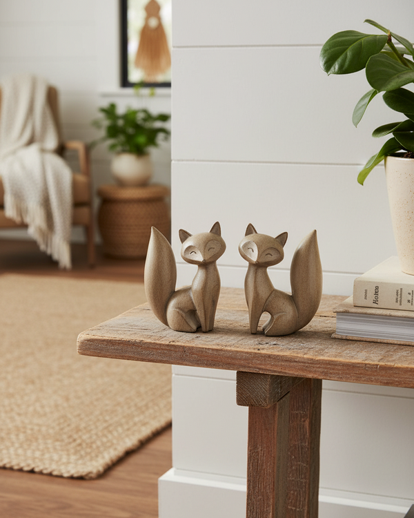 Mini Brown Resin Fox