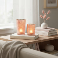 Blush Botanical Friends Glass Candle Holder