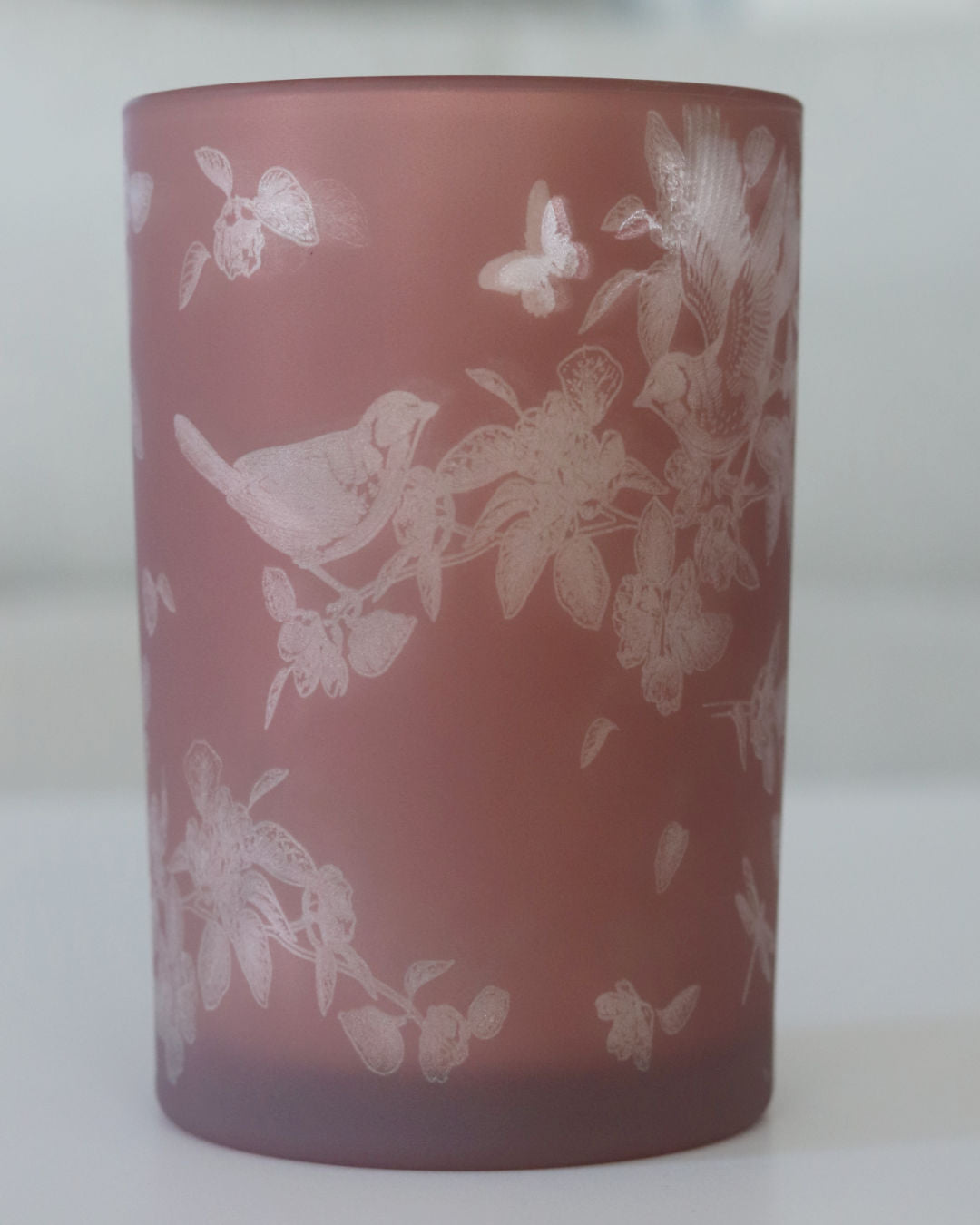 Blush Botanical Friends Glass Candle Holder