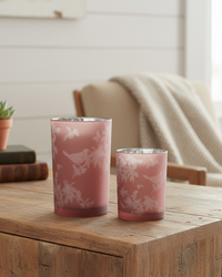 Blush Botanical Friends Glass Candle Holder