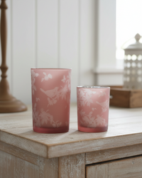 Blush Botanical Friends Glass Candle Holder