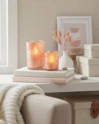 Blush Botanical Friends Glass Candle Holder