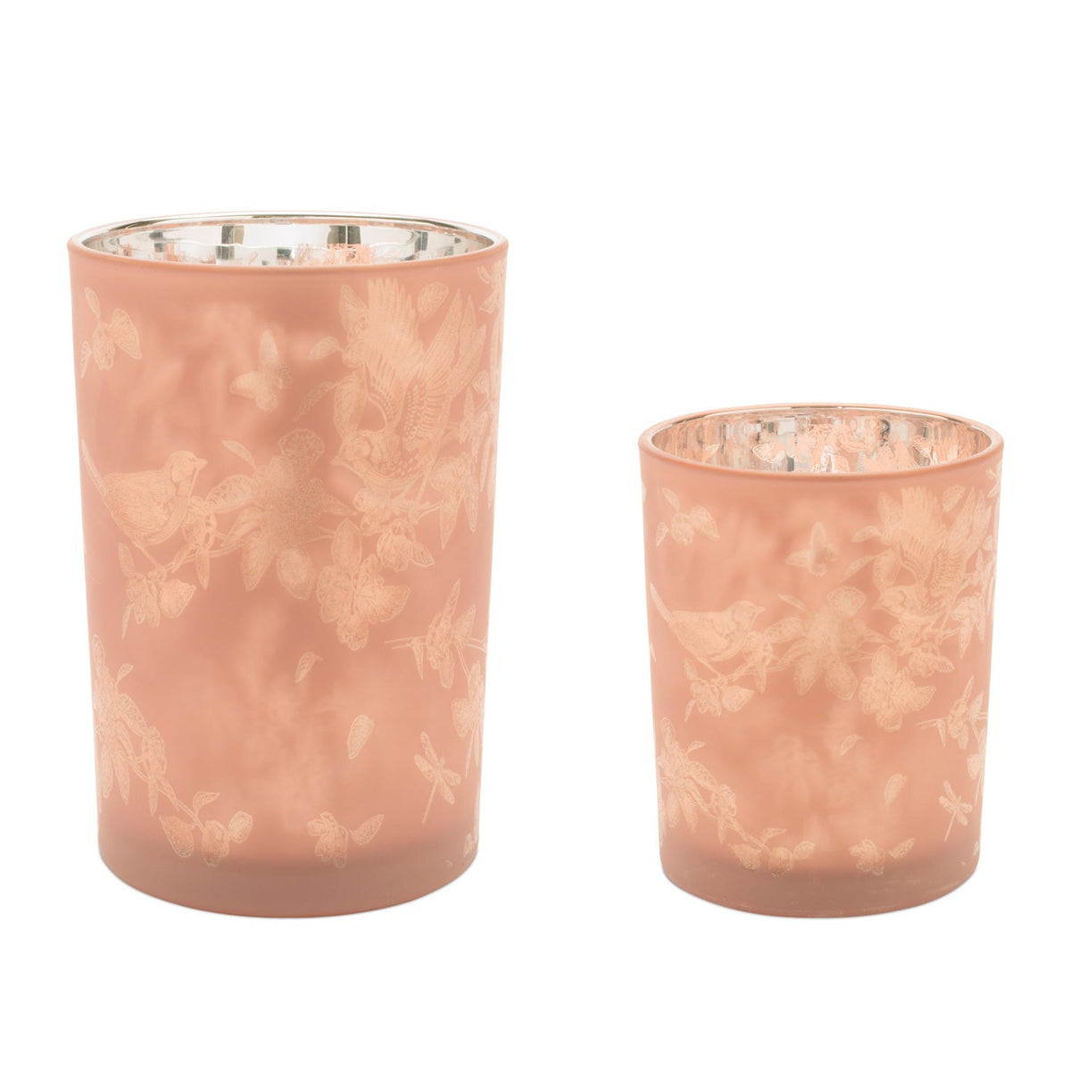 Blush Botanical Friends Glass Candle Holder
