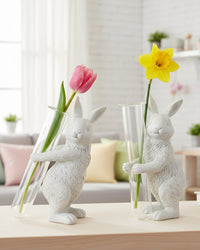 Bud Vase Resin Bunny