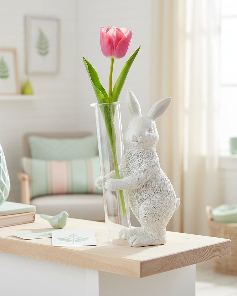 Bud Vase Resin Bunny
