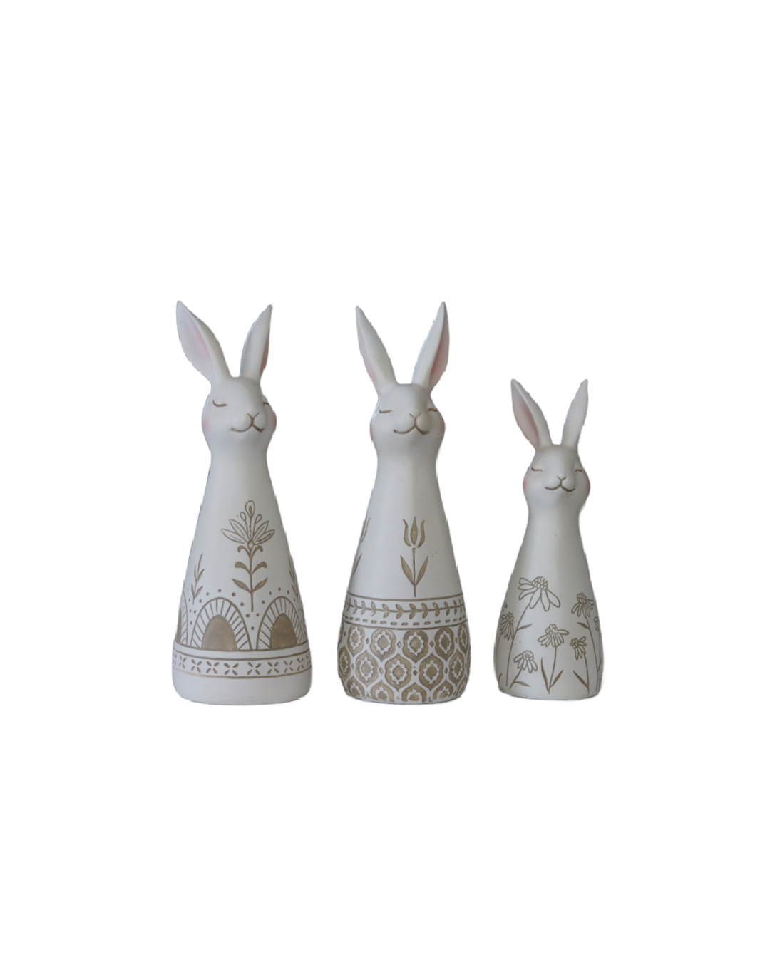 Tall Botanical Resin Rabbit