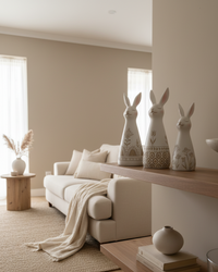 Tall Botanical Resin Rabbit