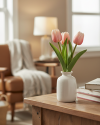 Tulip Real Touch Dark Peach Stem 10.5"