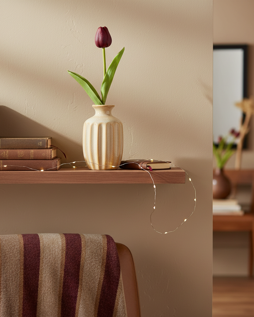 Tulip Real Touch Stem Dark Red 10.5”