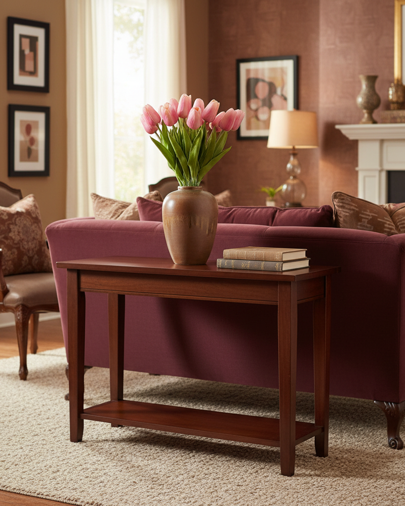 Tulip Real Touch Stem Two-Tone Dark Pink 10.5”