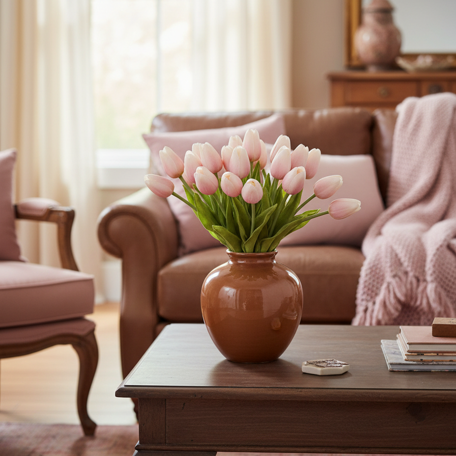 Tulip Real Touch Stem Pink 10.5”