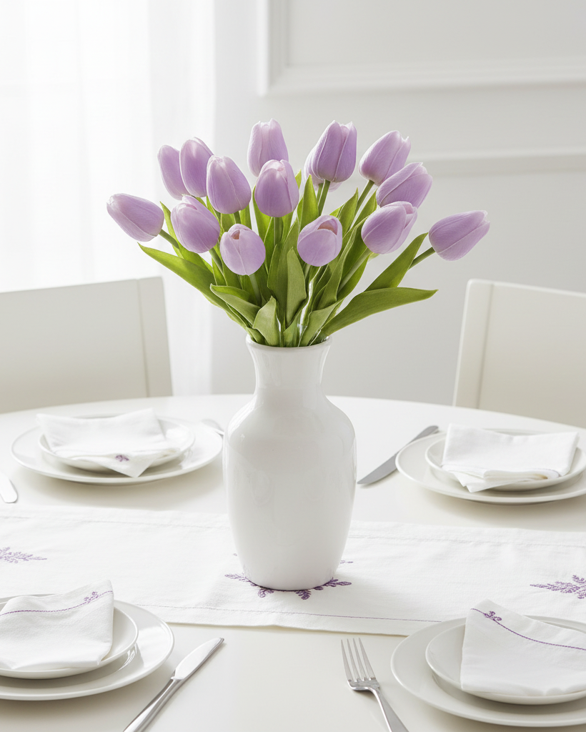 Tulip Real Touch Stem Light Purple 10.5”