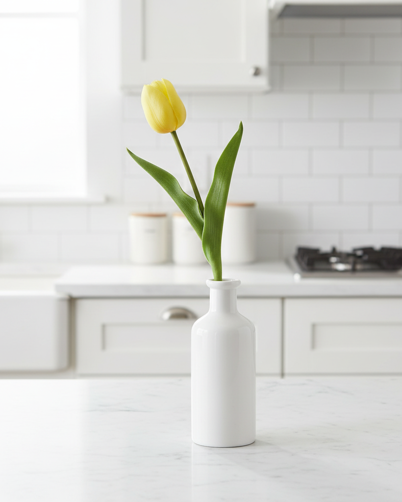 Tulip Real Touch Stem Light Yellow 10.5”