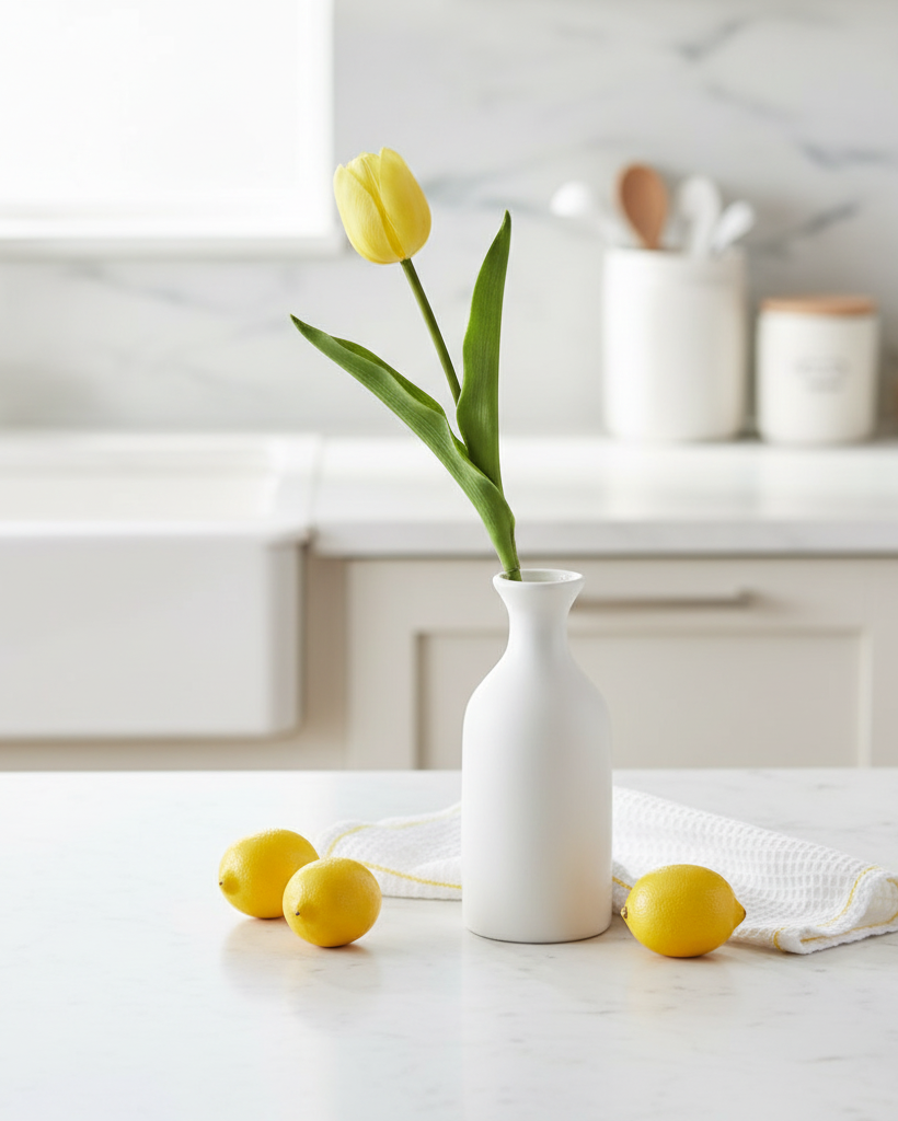 Tulip Real Touch Stem Light Yellow 10.5”