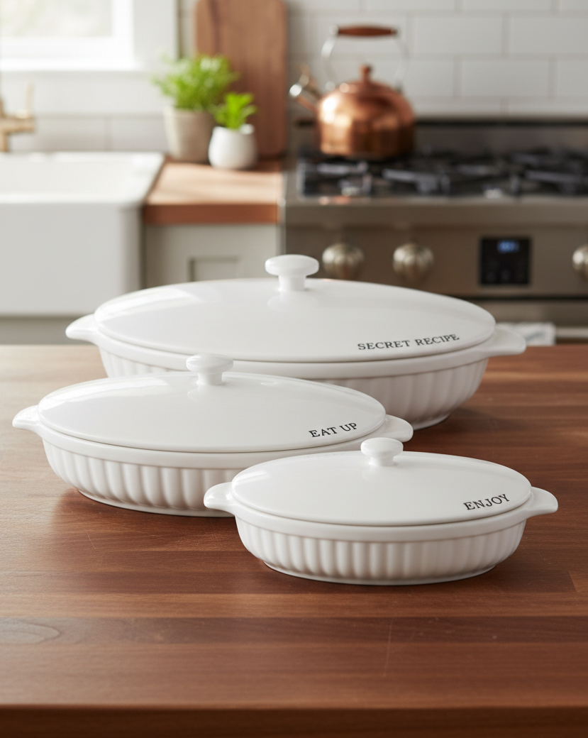 Stoneware Oval Casserole