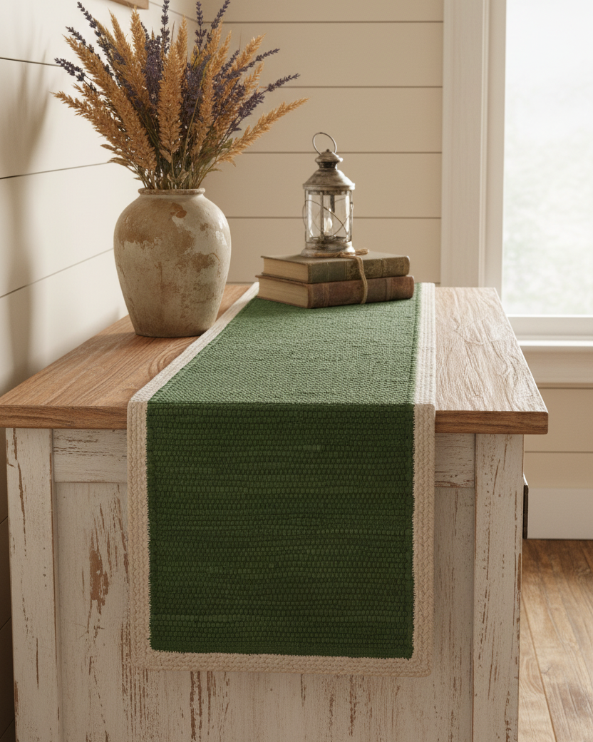 Dune Green Table Runner